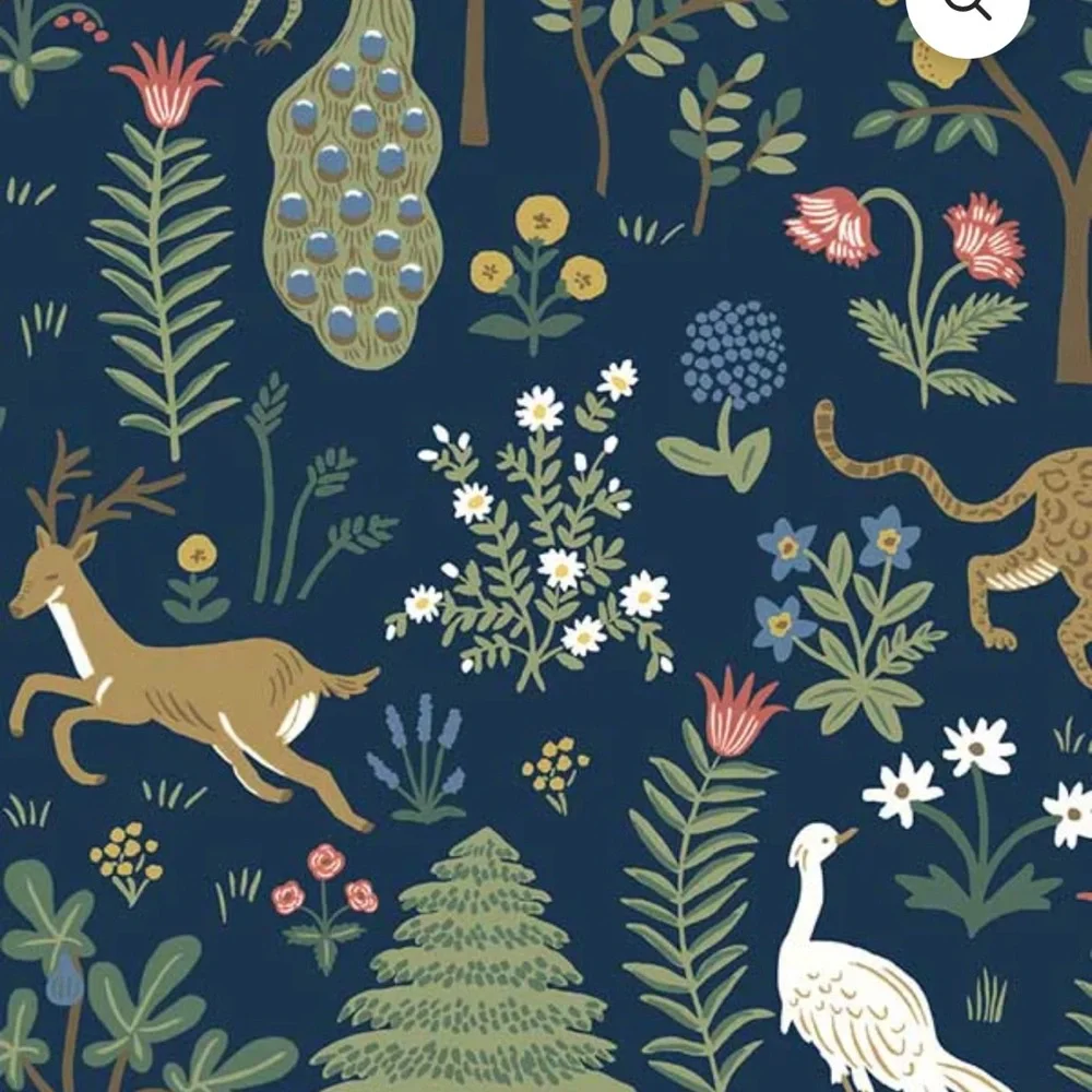 NWT Rifle Paper Company Peacock Wallpaper RP7304 Dark Blue 2 Rolls